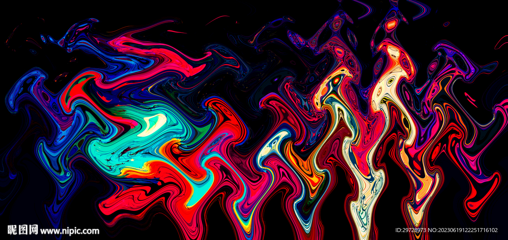 酒吧ktv抽象炫彩背景画