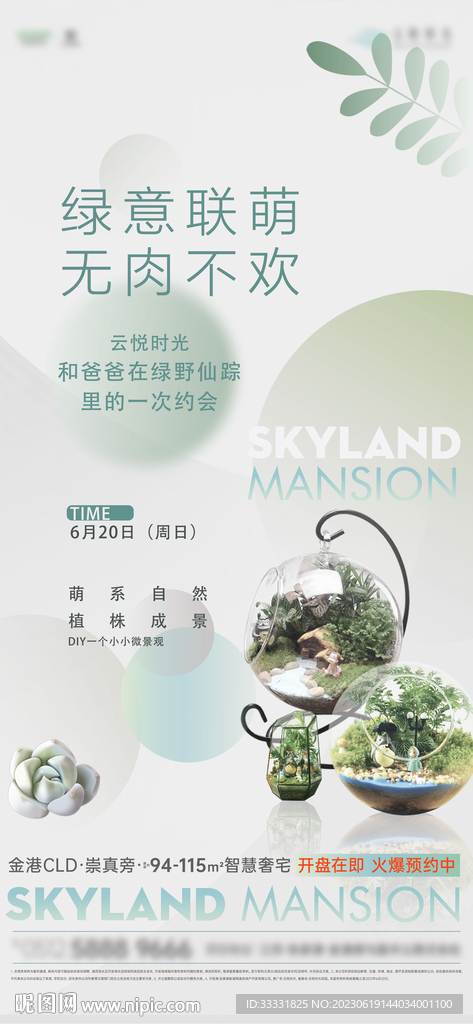 多肉活动海报