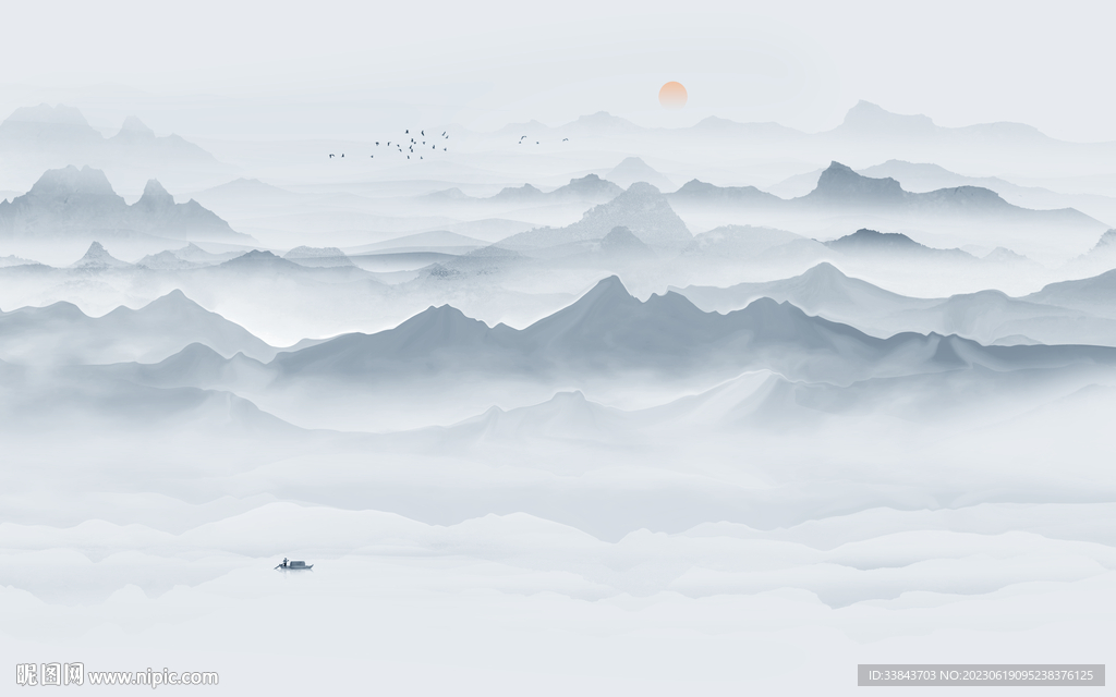 新中式意境山水画