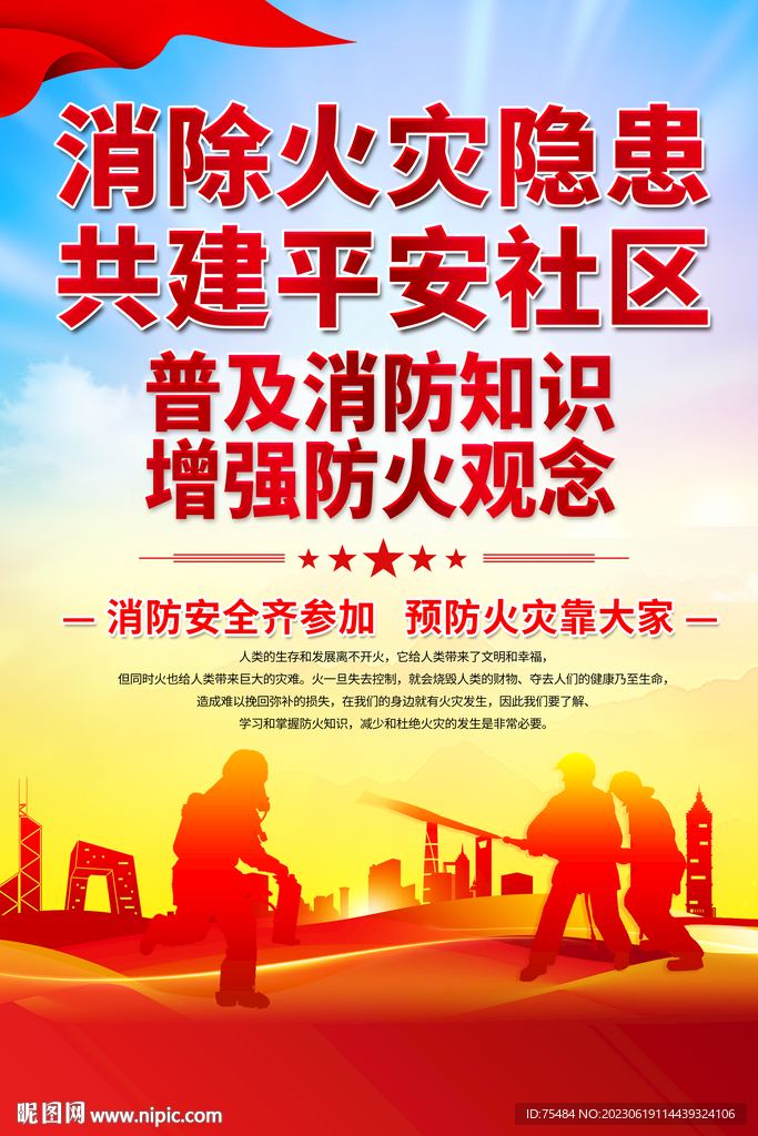 社区消防安全海报