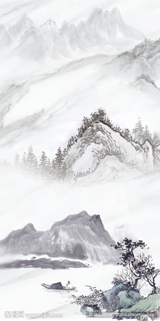 高端 轻简意境玄关 Tif分层