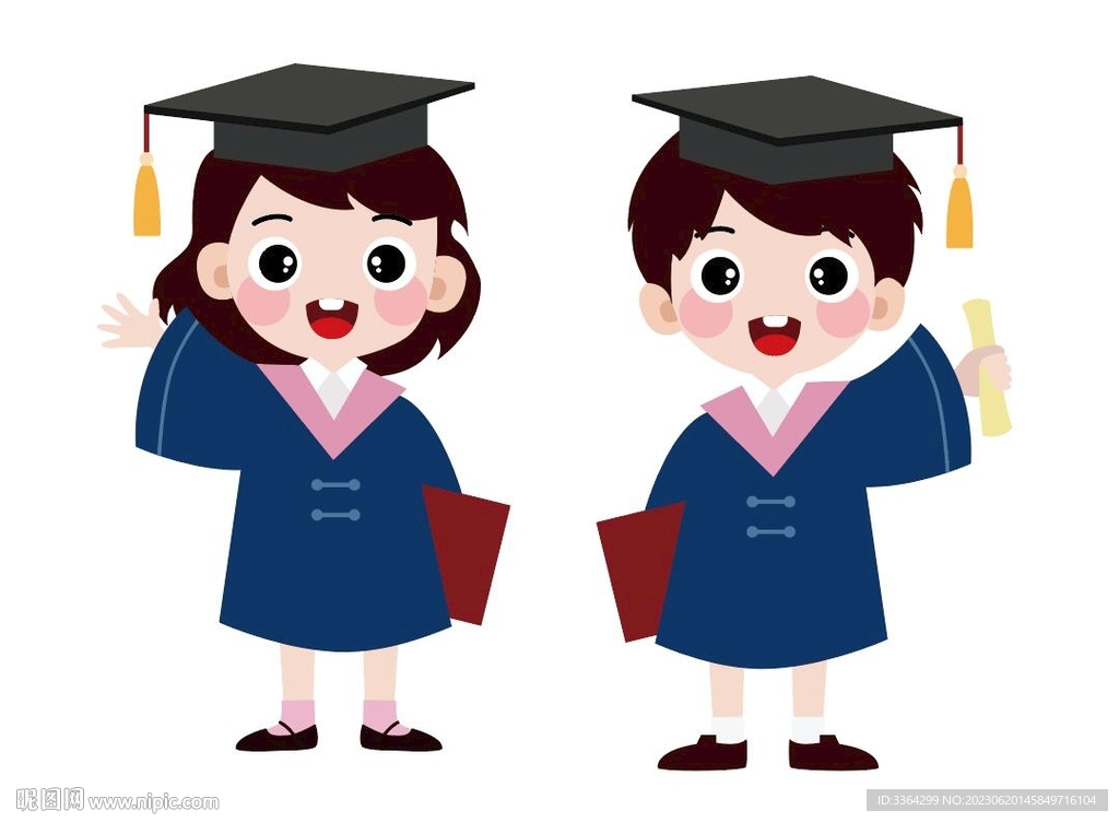 穿学士服的幼儿
