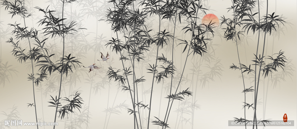 水墨竹子