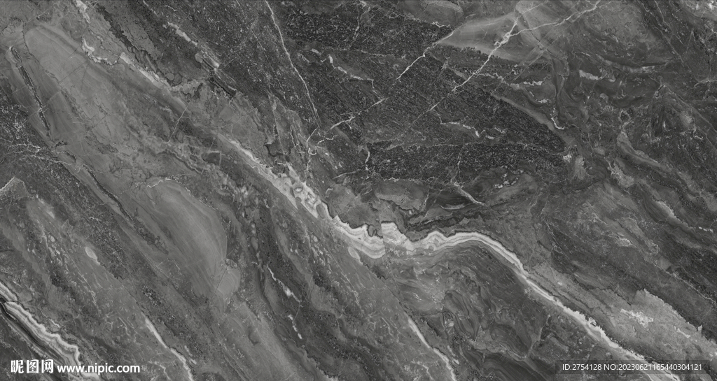 罗马灰色岩板 黑白根大理石纹理