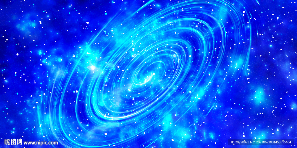 蓝色旋涡星空大图