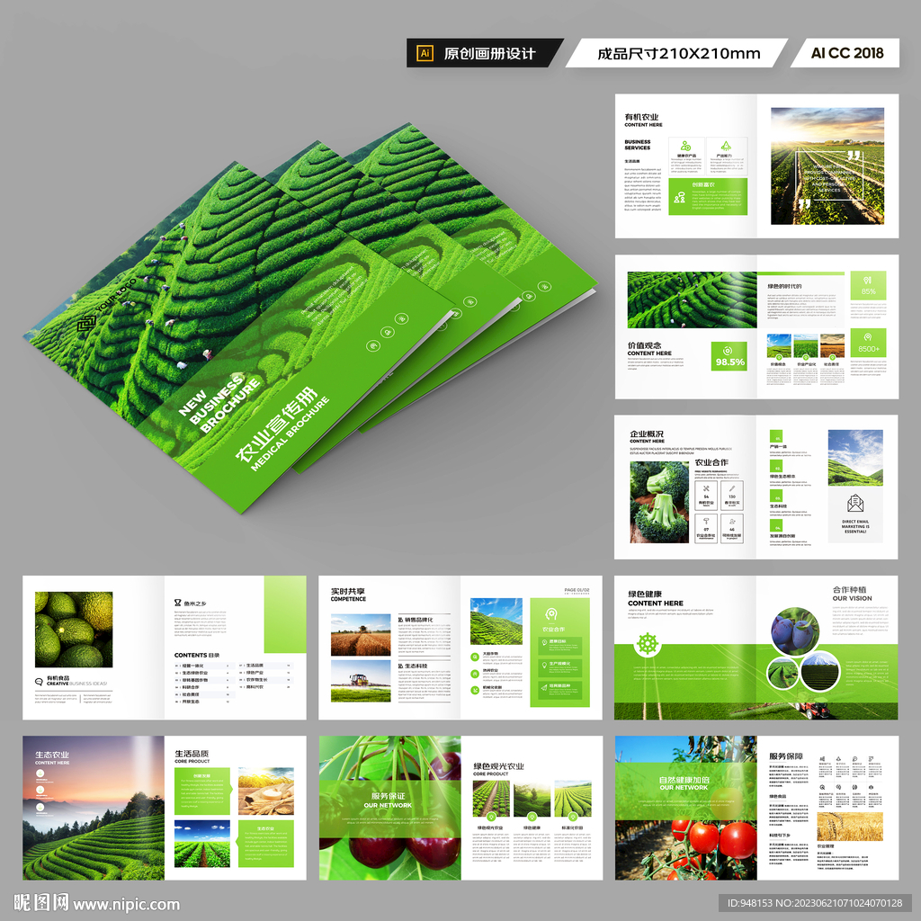 方形农业合作社画册