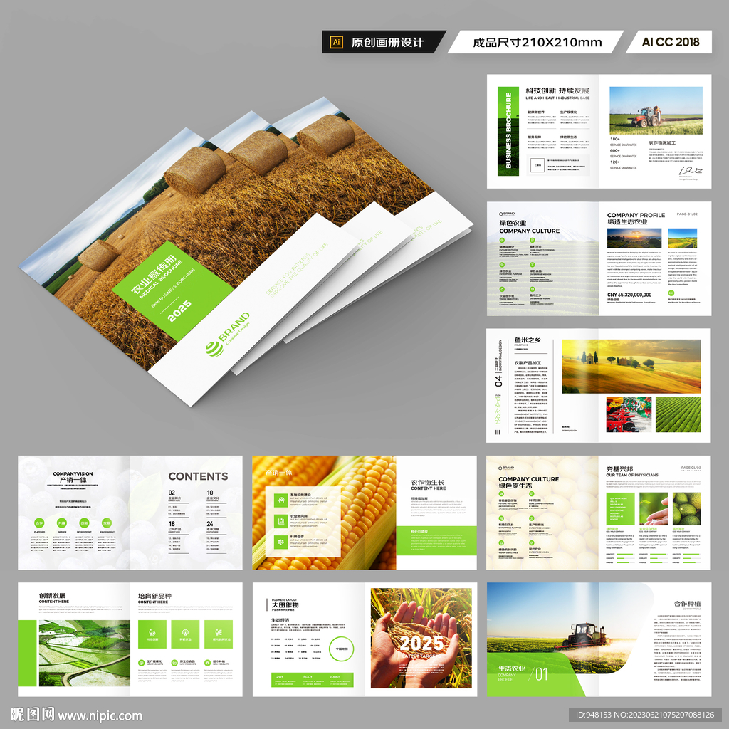 方形农业合作社画册