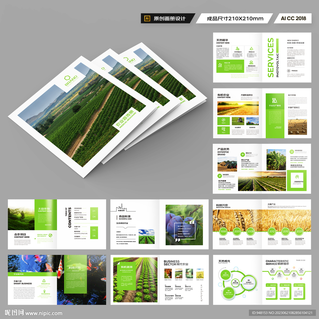 方形农业合作社画册