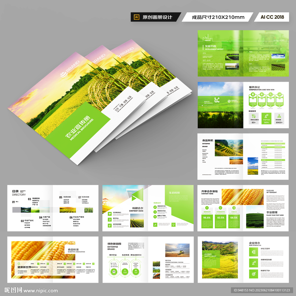 方形农业合作社画册