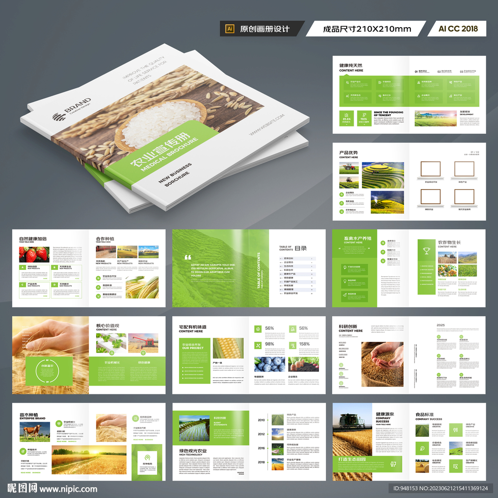 方形农业合作社画册