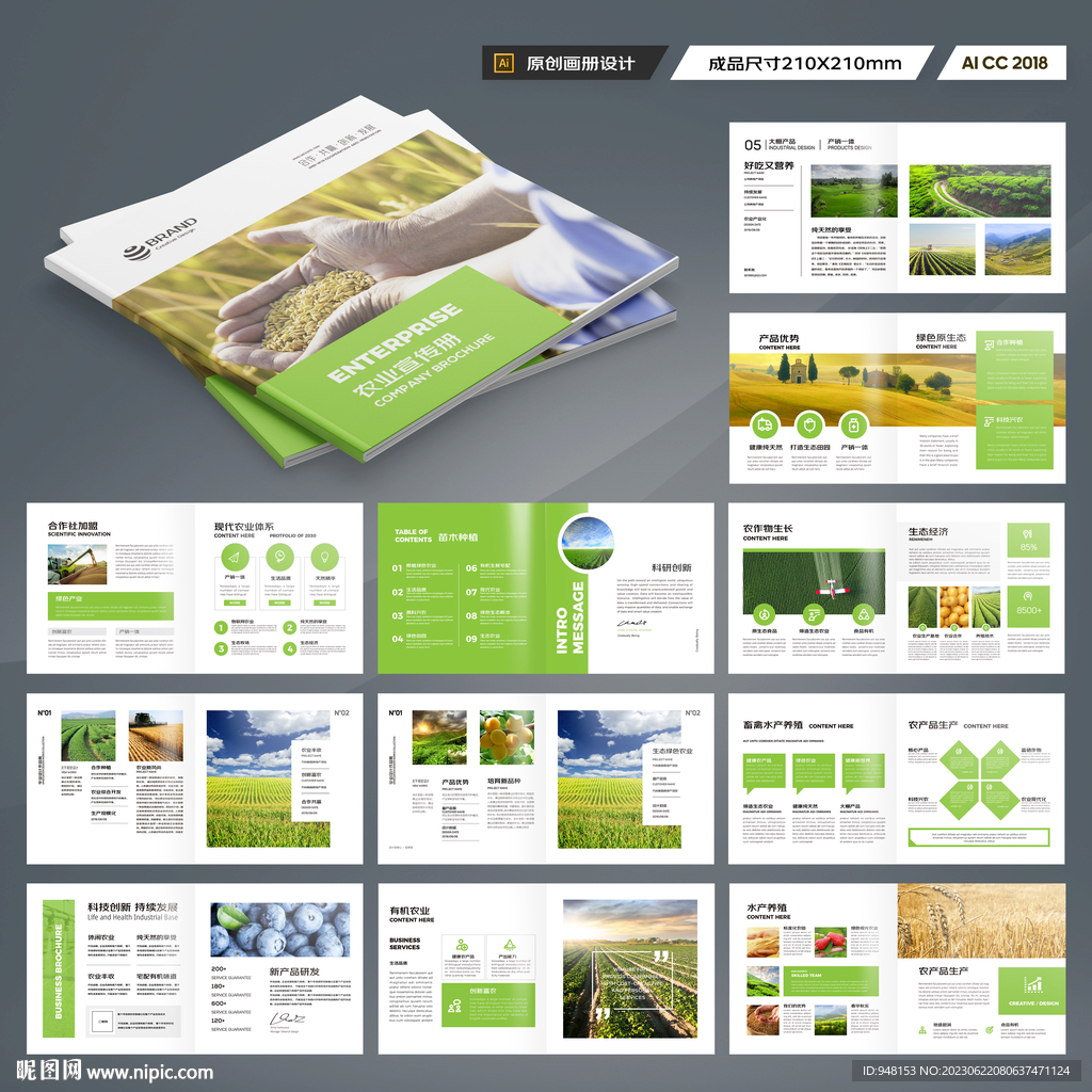 方形农业合作社画册