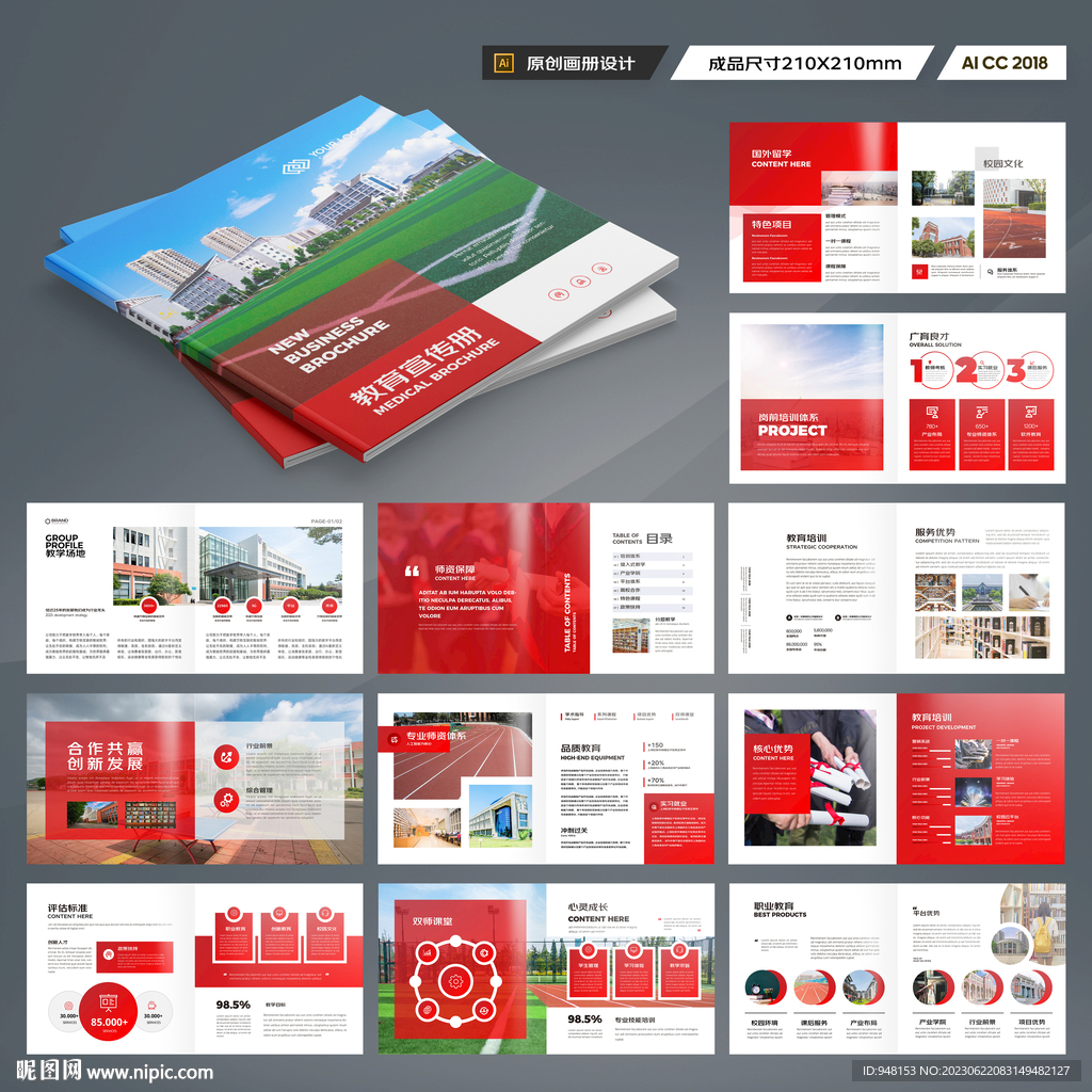 方形学校宣传册