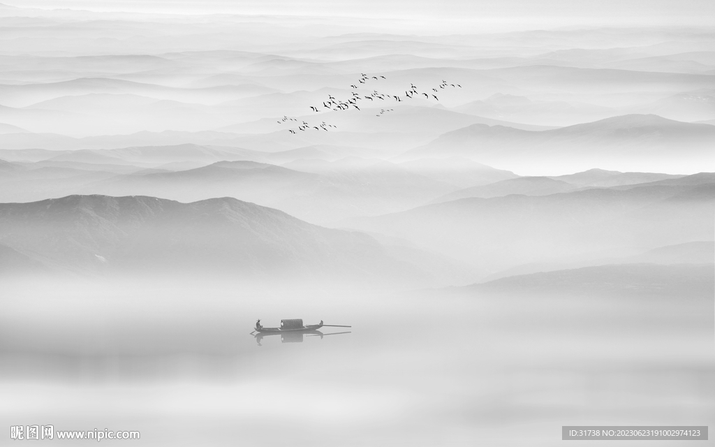 水墨山水画