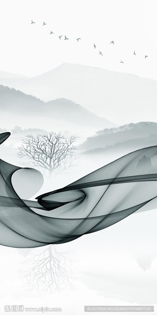 别墅 中式高端玄关 tIF分层