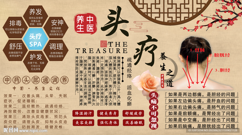 头疗背景墙