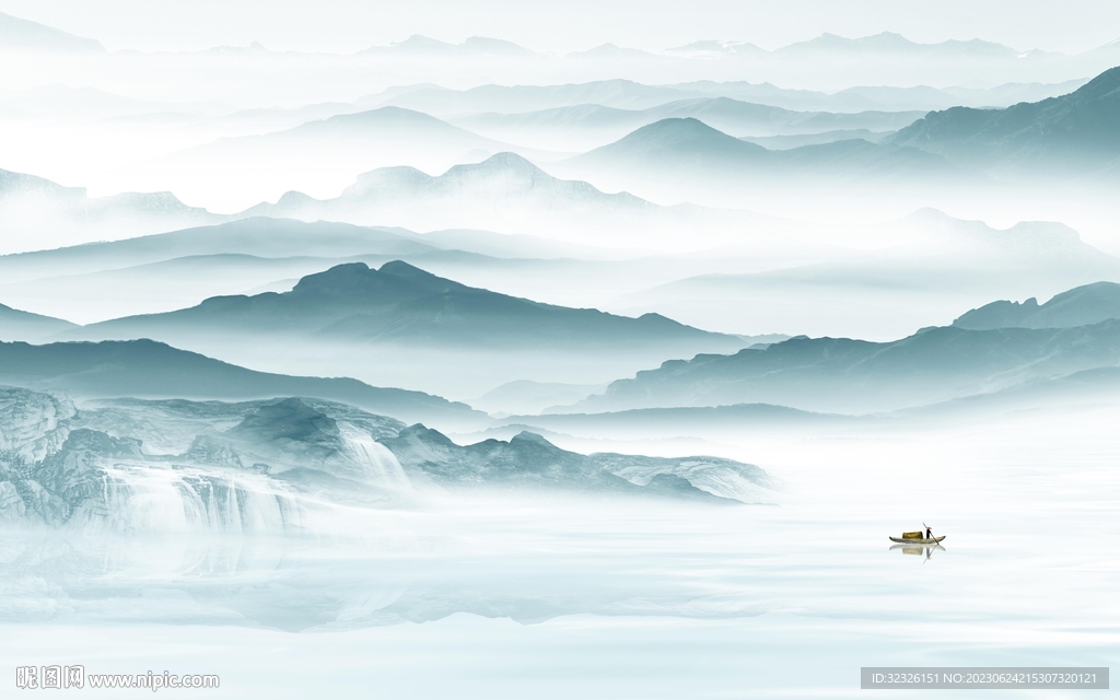 意境 新款电视山水 tif分层