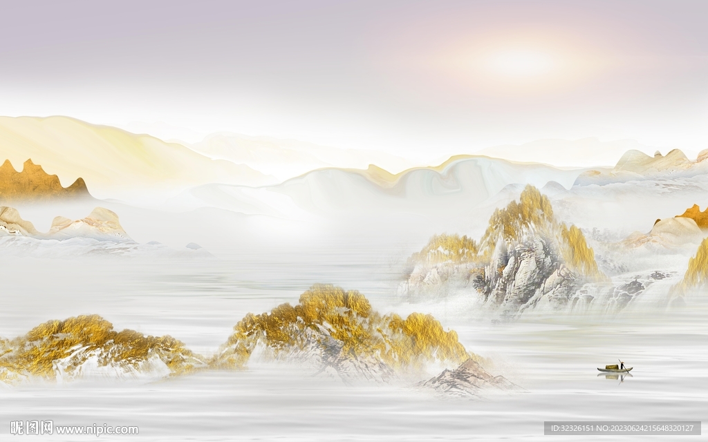 高端 新款电视山水 tif分层