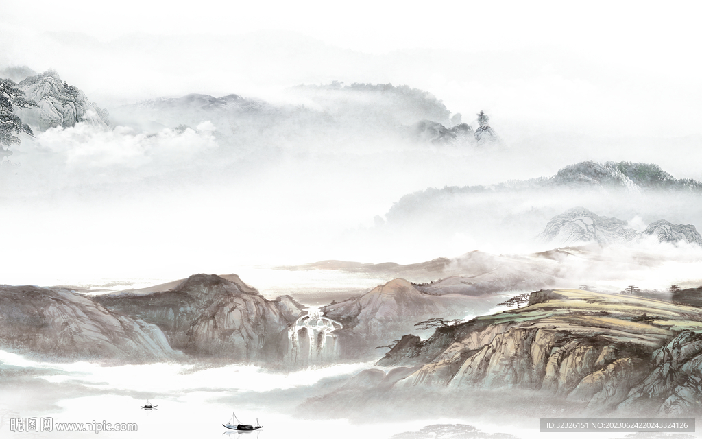 大气 新款电视山水 tif分层