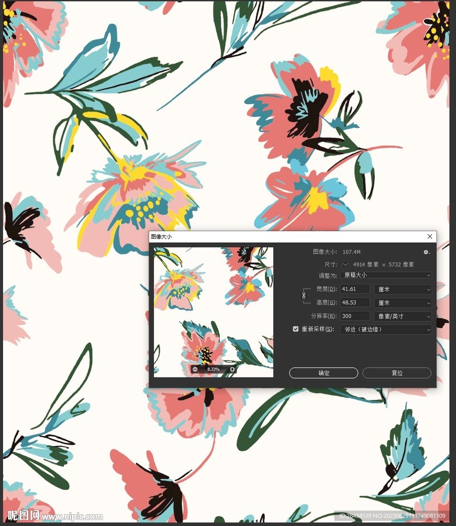 线条花 