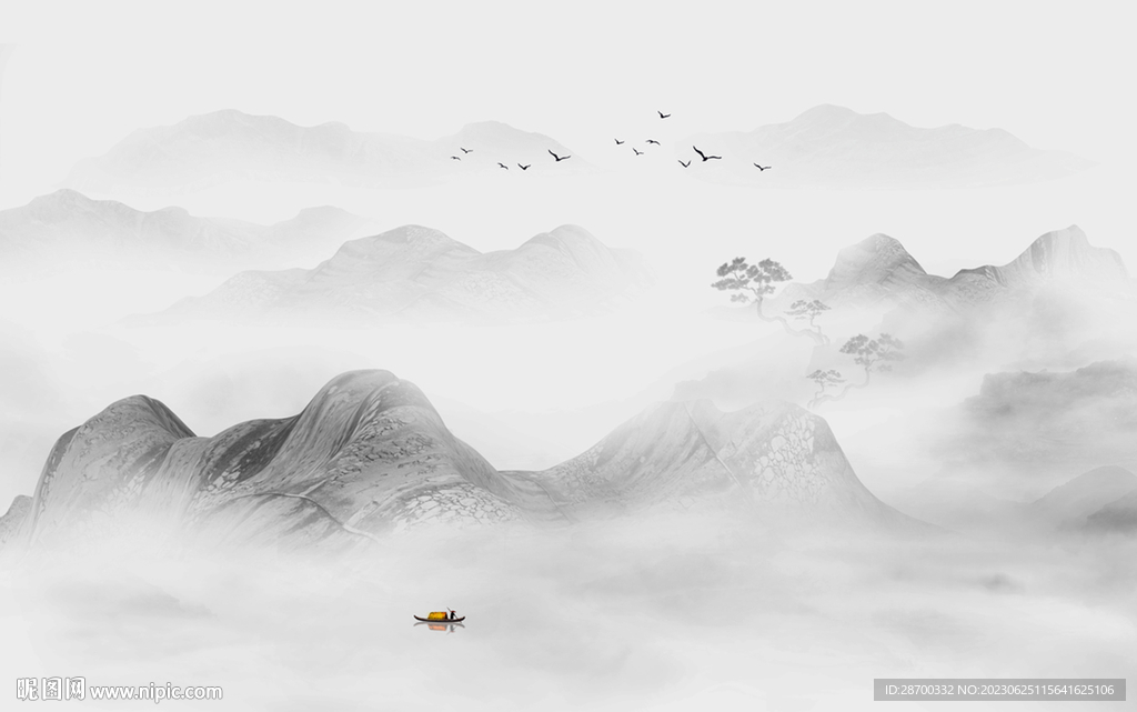 水墨山水画