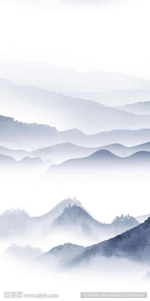 蓝色 中式玄关 tiF分层