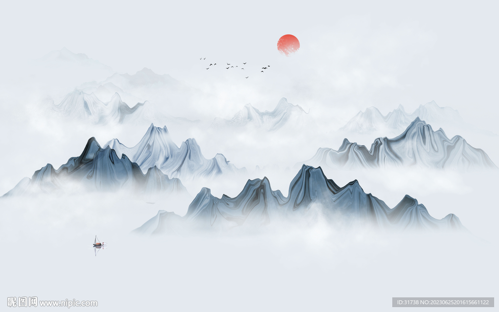 山水水墨画