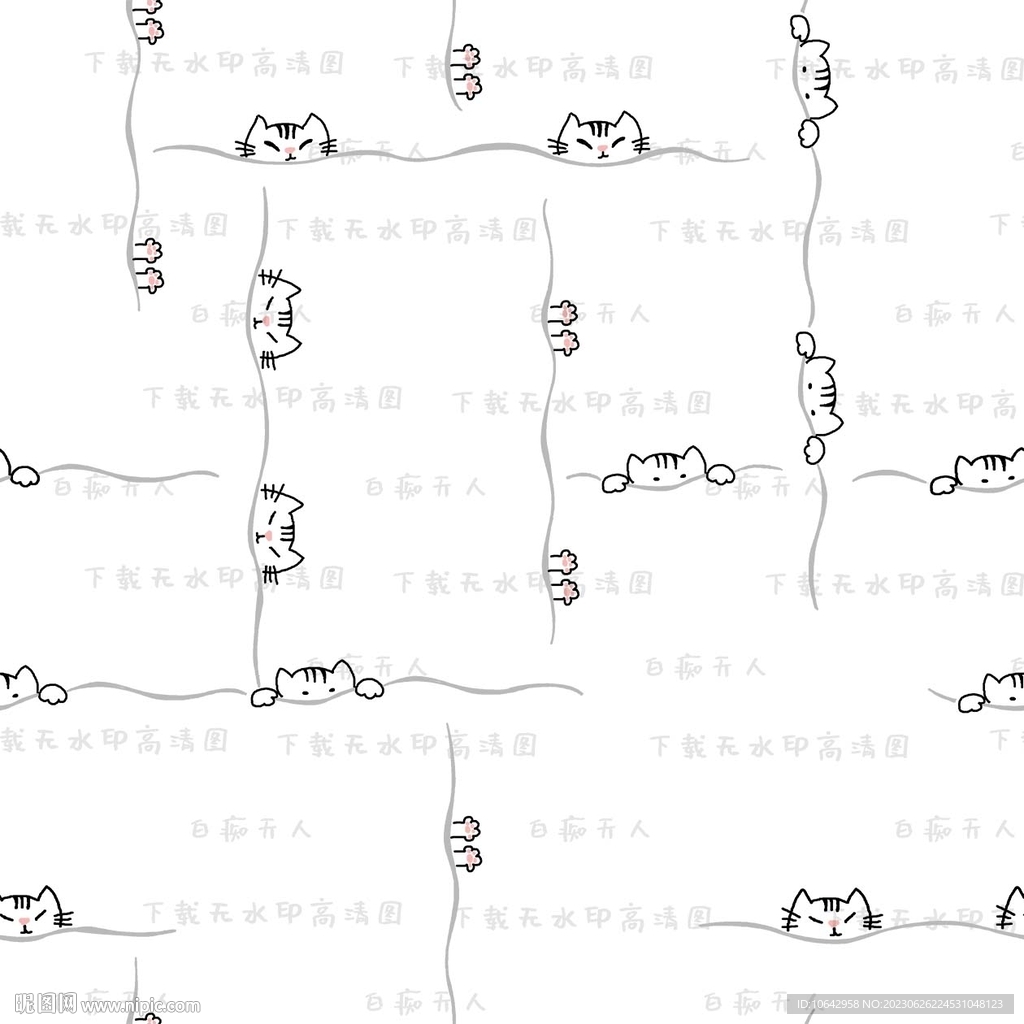 可爱猫咪卡通图案