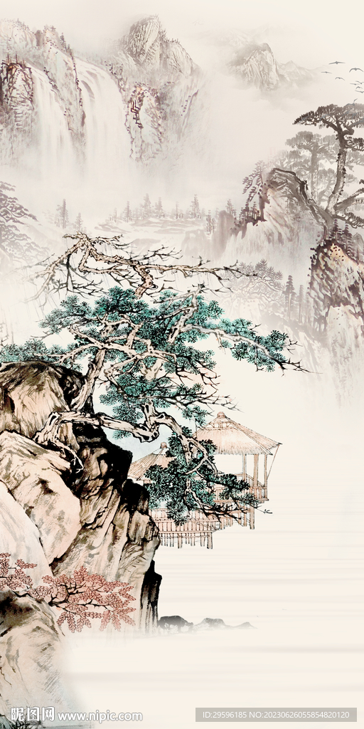 别墅 大气清雅玄关 tif分层