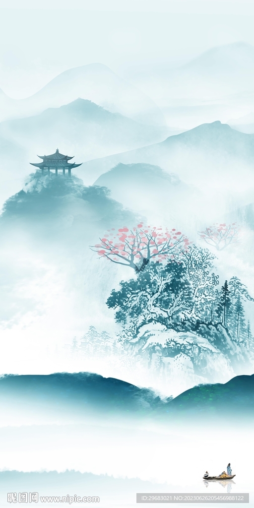 蓝色 高端现代玄关 TIf分层