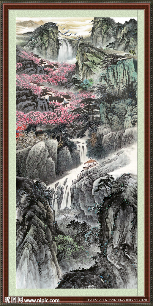 竖式山水画
