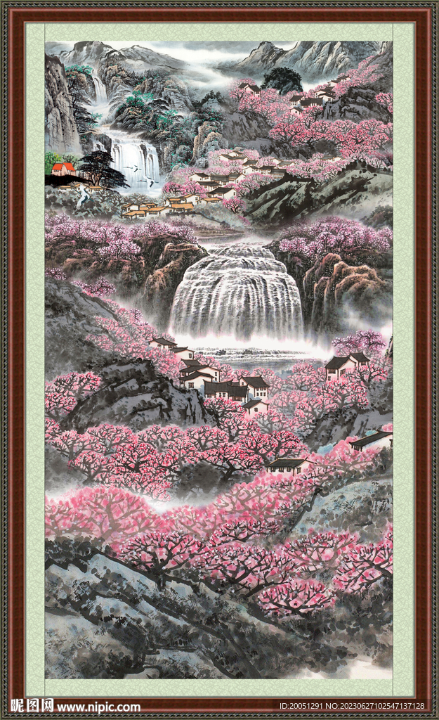 竖式山水