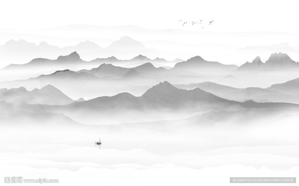 新中式意境山水画