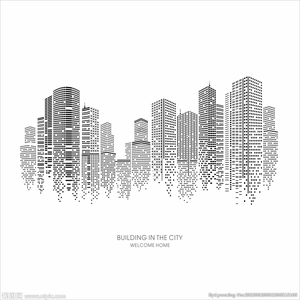 城市建筑物矢量图设计元素