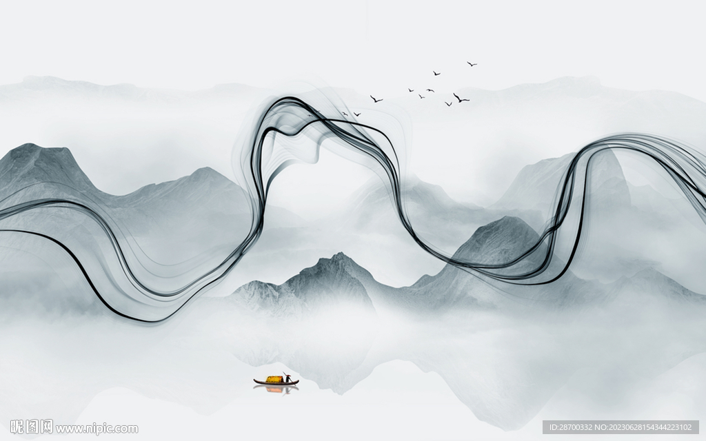 水墨山水画
