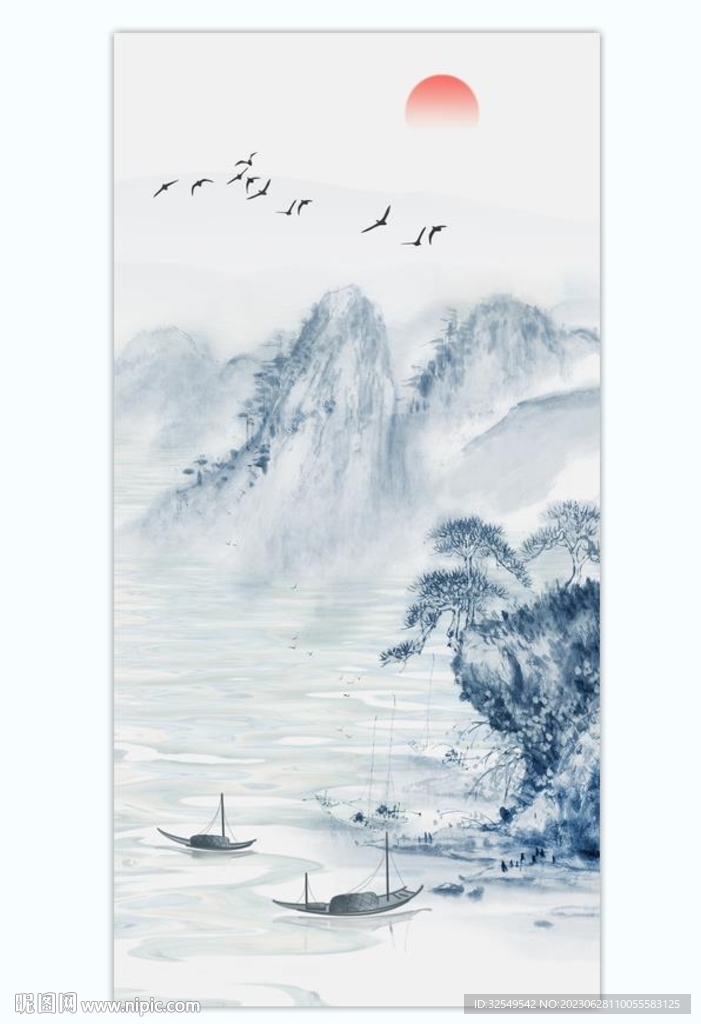 水墨山水画
