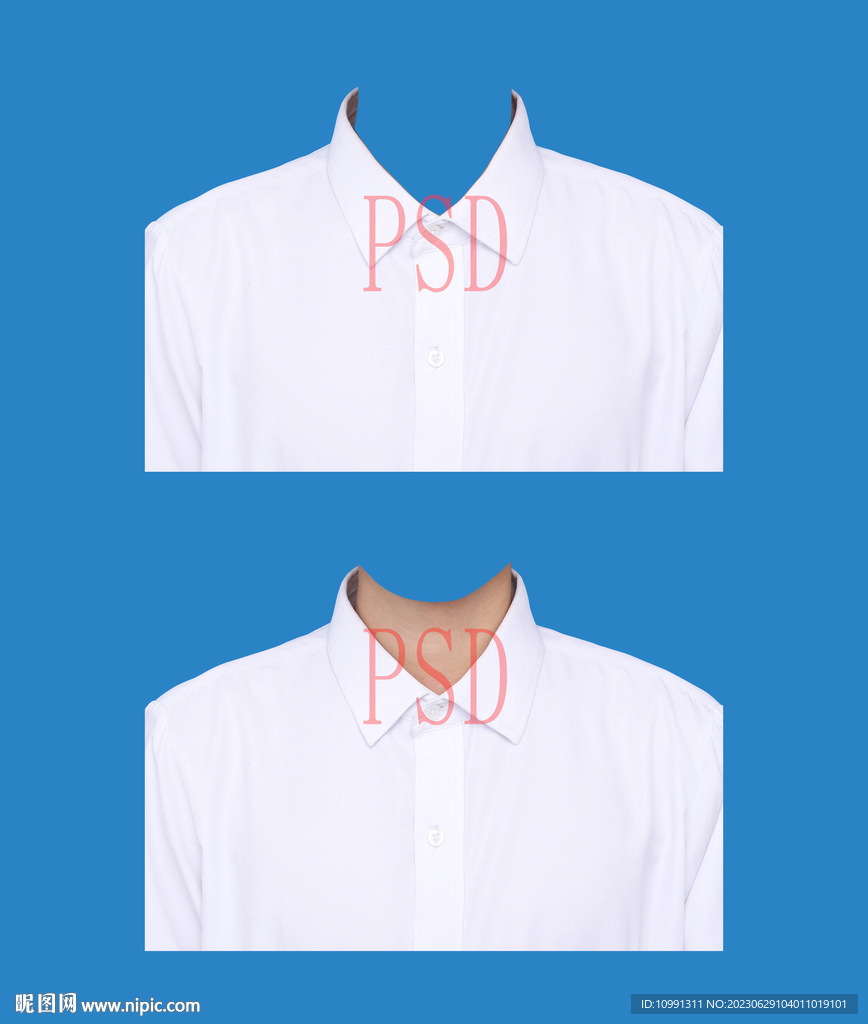 男证件照白衬衫套装psd