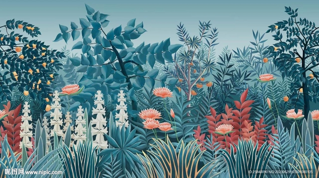 热带雨林壁画
