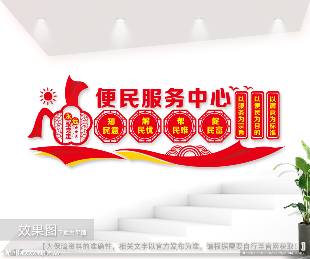 便民服务中心文化墙图片