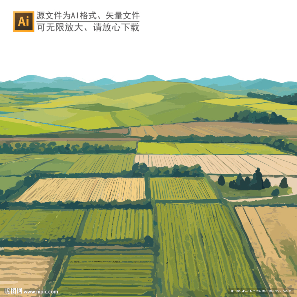 农田手绘