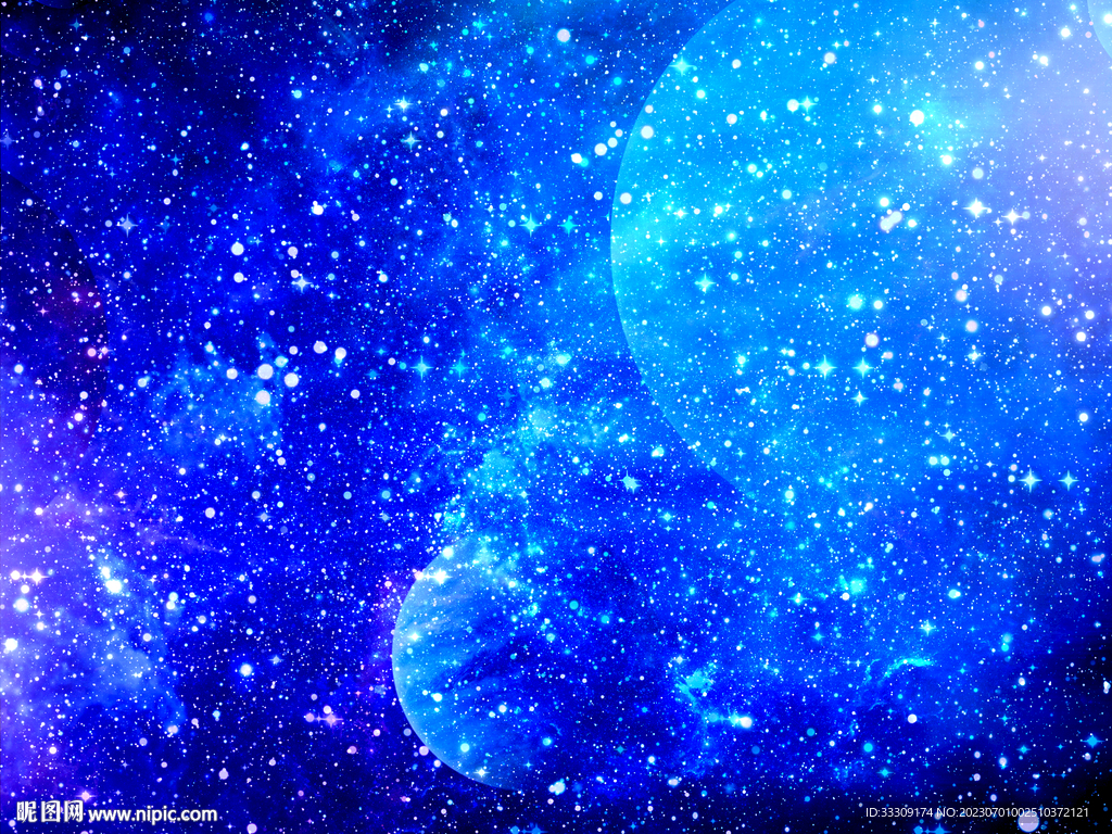 蓝色绚烂星空