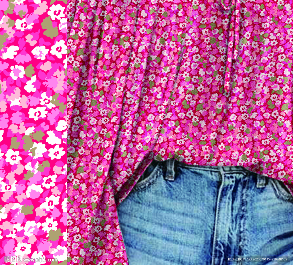 小碎花  手绘花