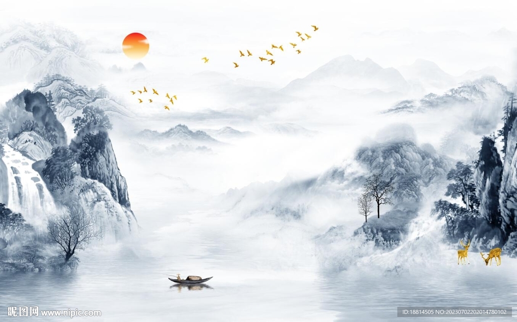 新中式背景墙