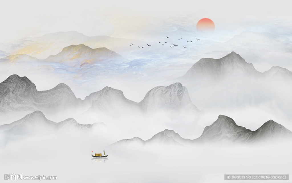 水墨山水画