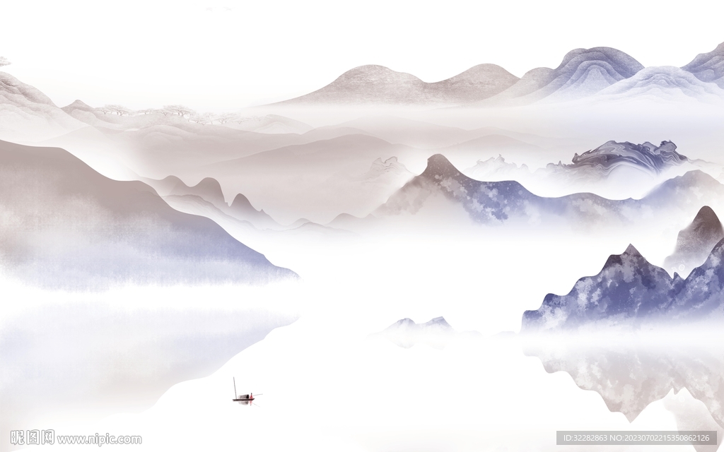 高档 高端新款山水 tif分层