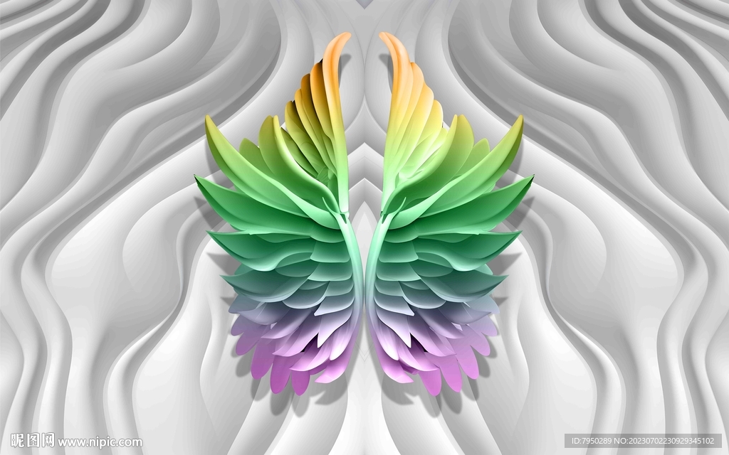 网红翅膀直播间背景墙