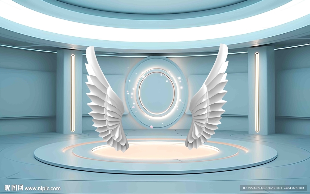 网红翅膀直播间背景墙