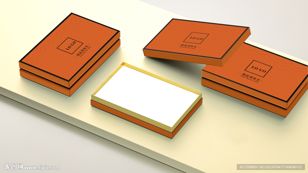 护肤套盒展开图