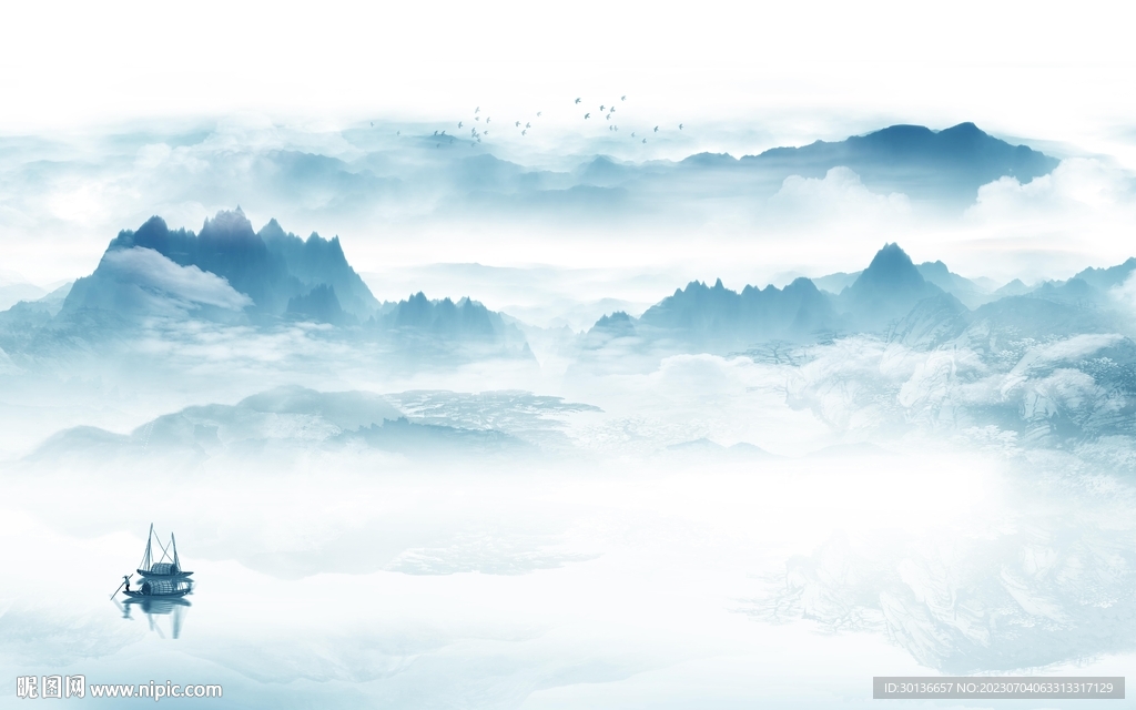 客厅 新传背景山水 tiF分层