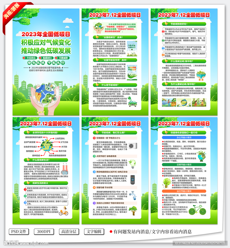 全国低碳日展板