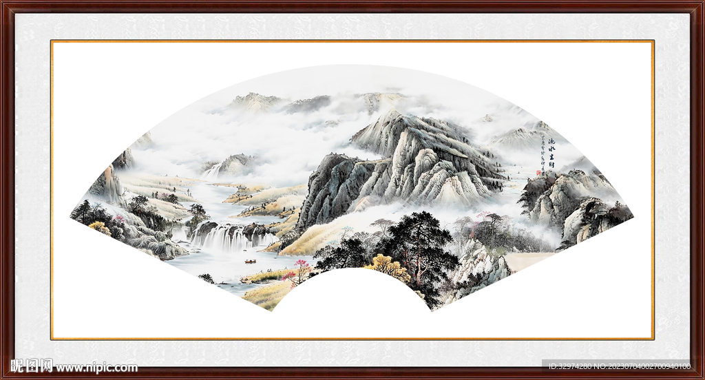 扇形国画